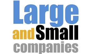 Large and small companies text